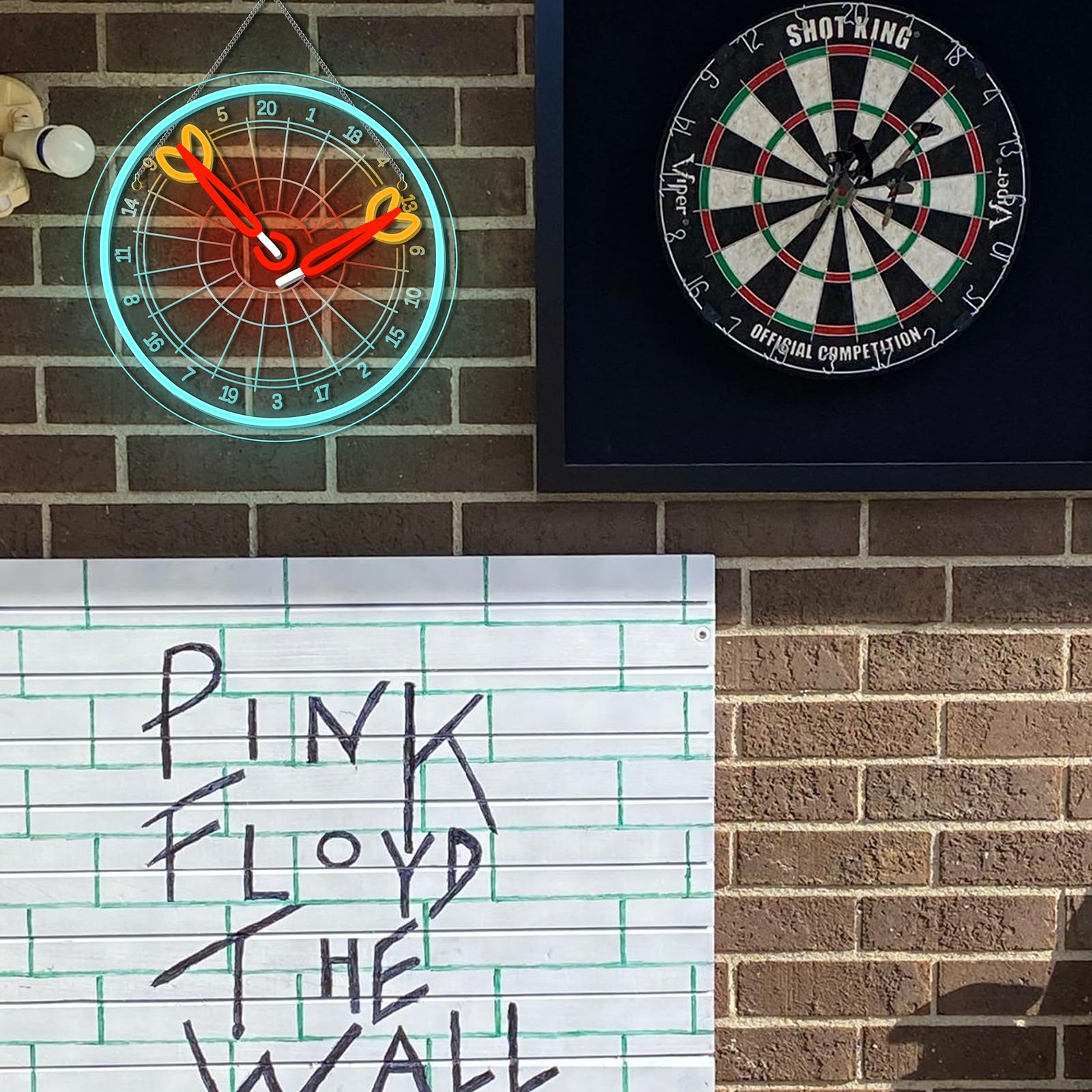 ineonlife Dart Neon Light Sign,Dart Board Neon Sign for Wall,Game Led Signs for Beer Bar Resturant Living Room Bedroom Man Cave Party Home Decor Store Gifts - Image 2