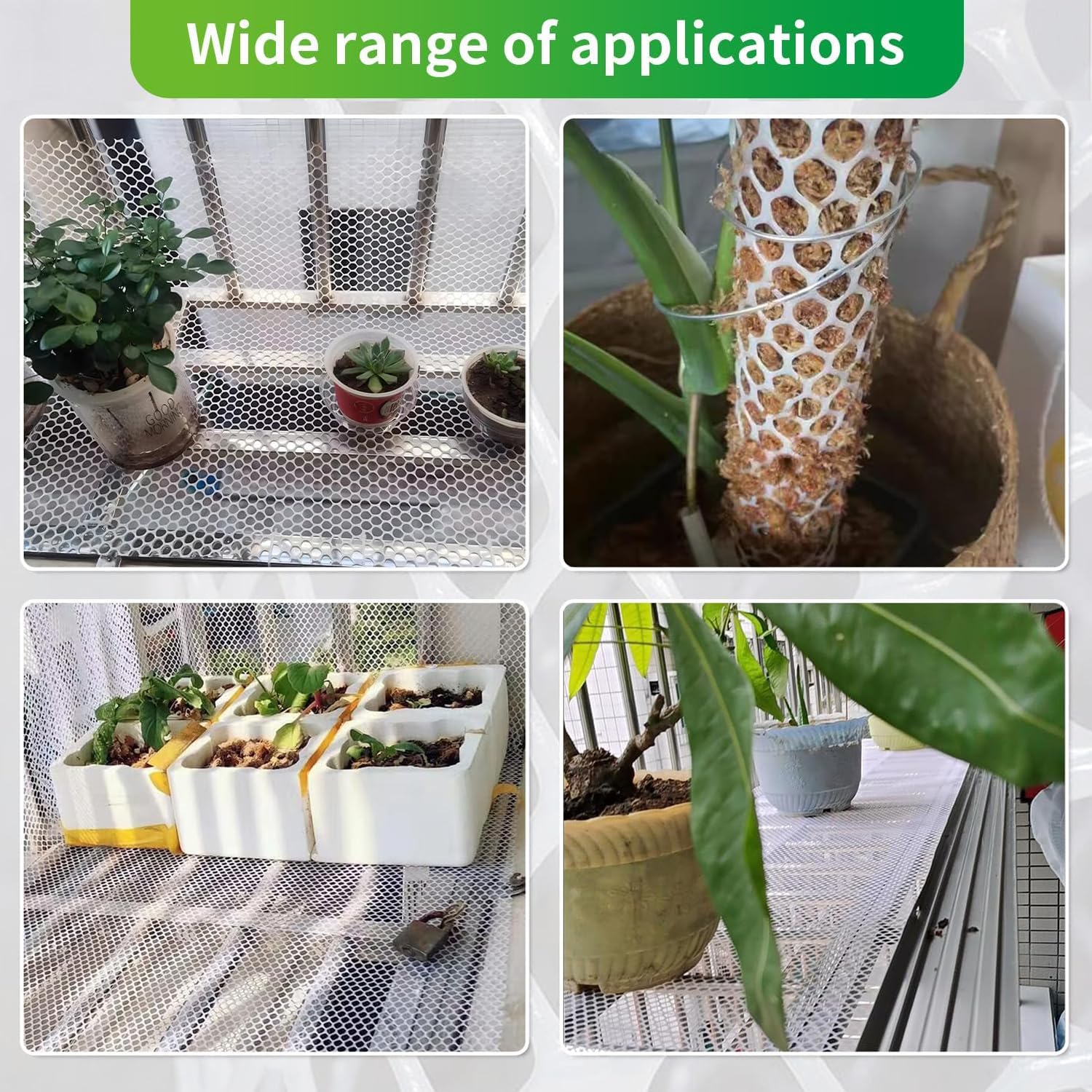 ZJMAMA Grillage Plastique Clôture Jardin En Plastique Pour Plante Potagère, Rouleau Filet Volaille Noire Pour La Neige, La Volaille, Le Poulet, La Clôture Cerf, Filets Barrière Construction