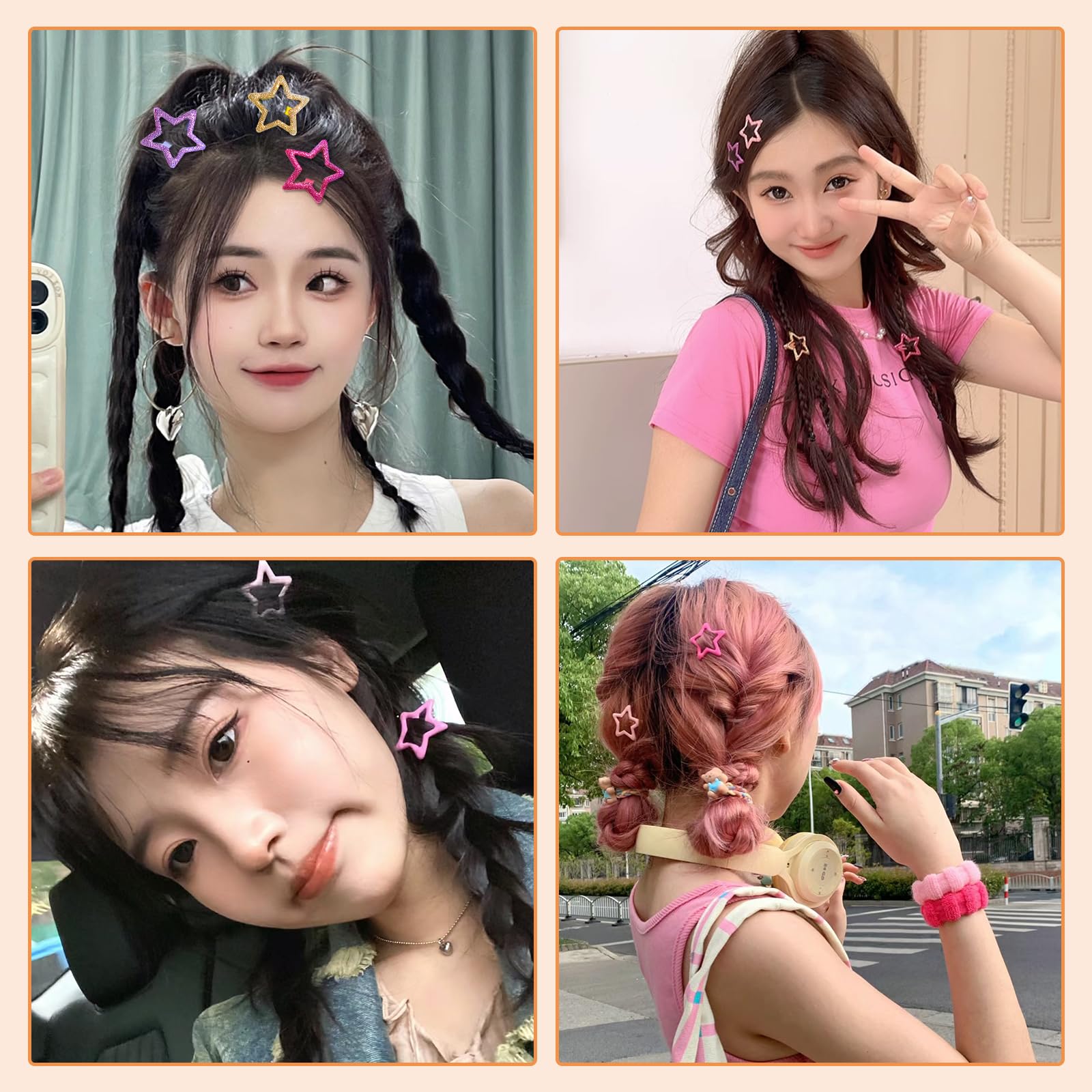Amazon | Doyime ヘアピン 星 ヘアクリップ (10本セット) 前髪クリップ 