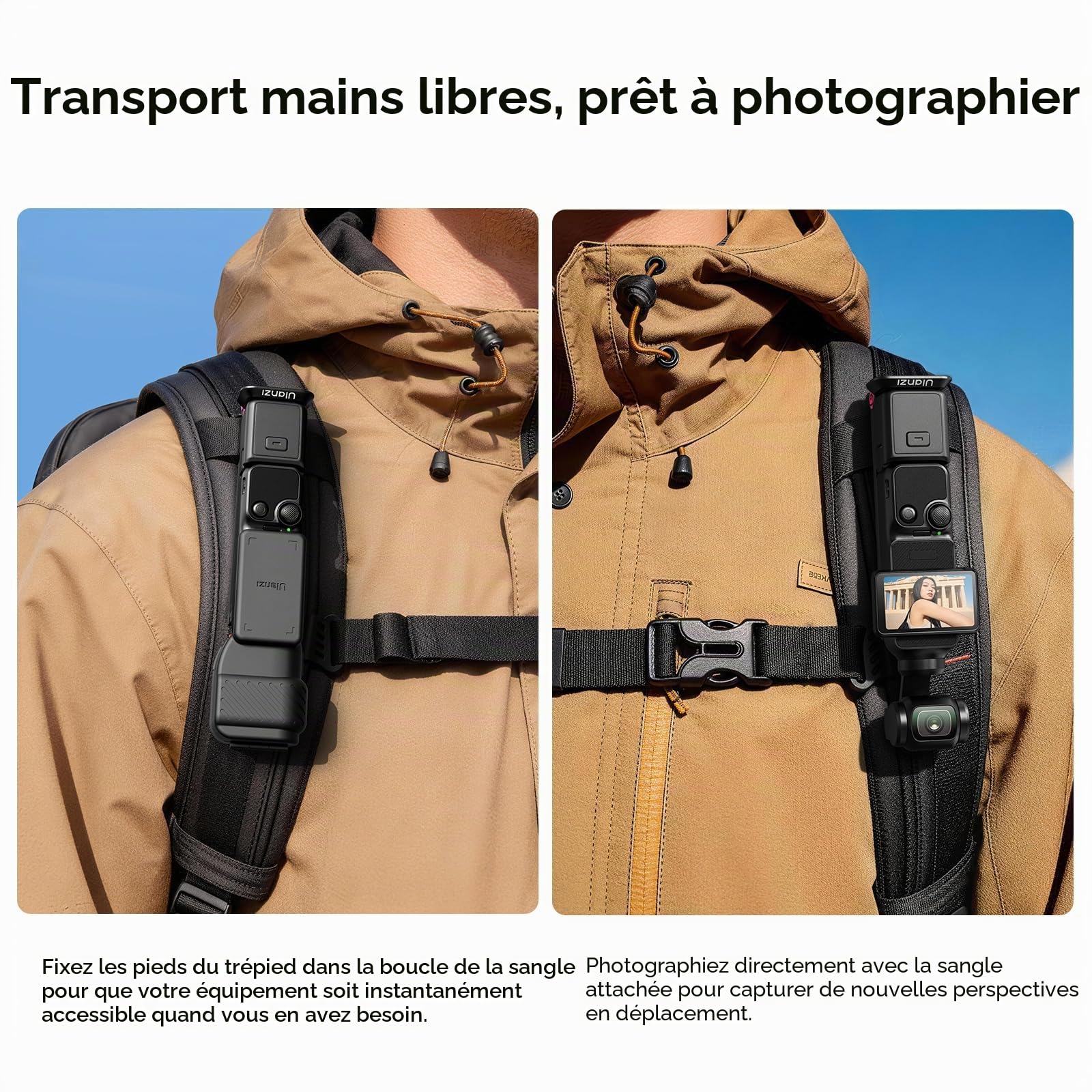 ULANZI MA66 Trépied pour Appareil Photo Compatible avec DJI OSMO Pocket 3 4, Support de caméra à dégagement Rapide avec Fixation 1/4", Perche à Selfie magnétique Pliable Uka & Arca-Swiss