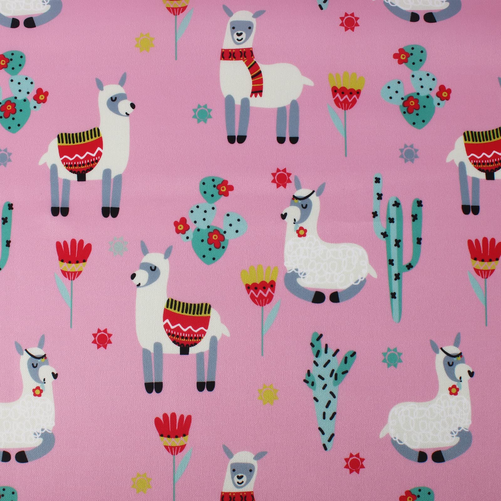 PUL Fabric, KOGITI Digitally Printed, Water Resistant for Baby Cloth Diaper Cover, Pink Alpaca (78.7 Inch) (W1)