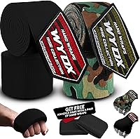 Vista 10 de WYOX Boxing Hand Wraps Inner Gloves, Elasticated Thumb Loop Bandages Mexican Style Under Mitts Wrist Wrap Protection Muay Thai MMA Kickboxing Verde