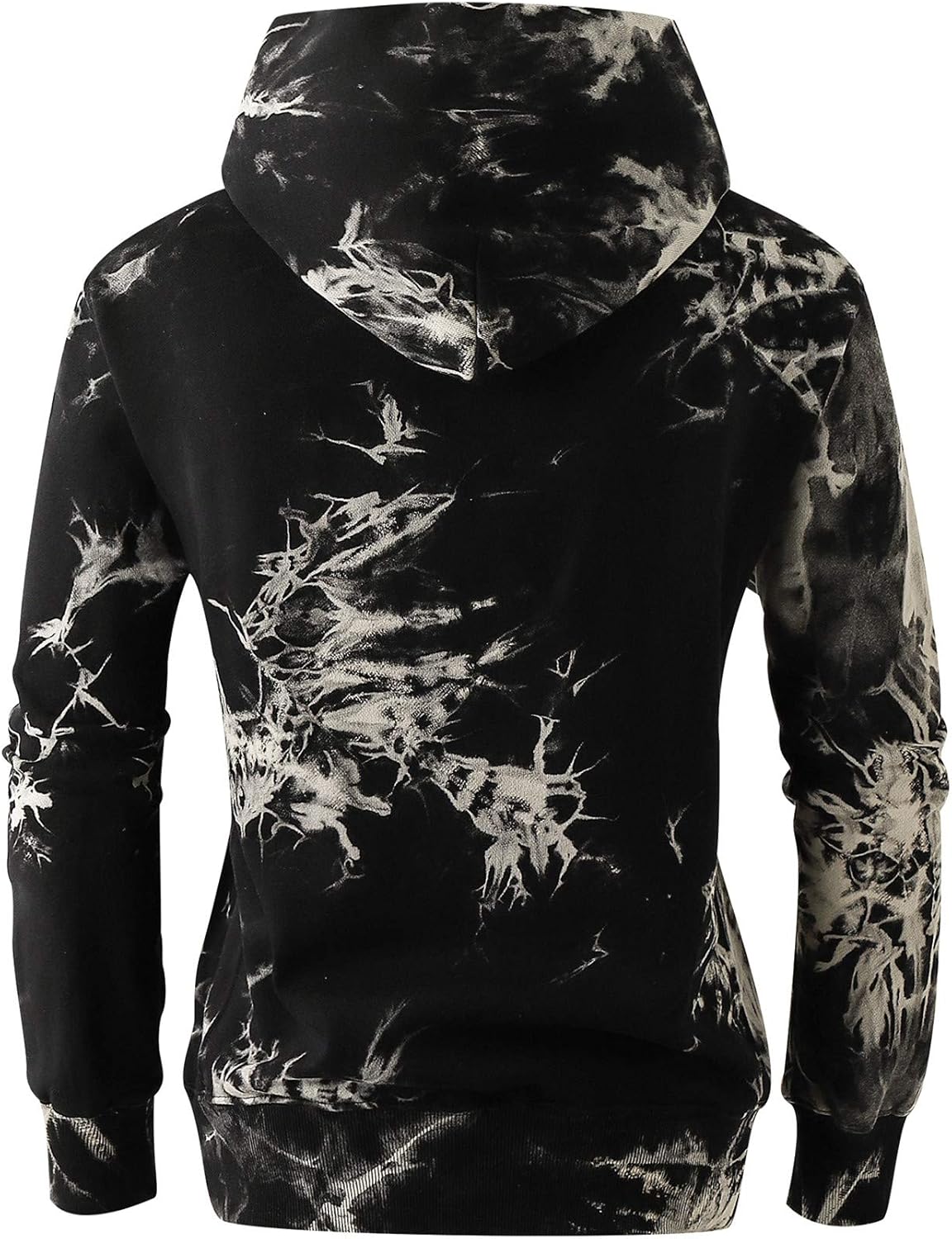 KLIEGOU Mens Tie-Dye Pullover Hooded Sweatshirt