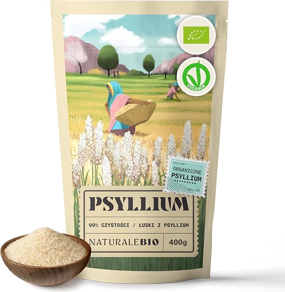 NaturaleBio Łuski Psyllium Bio 400g Czystość 99%