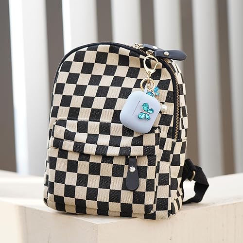 Miniatura 5 de Wonhibo Funda para Airpods 3, bonita funda de diseño azul mariposa para Airpod 3 serie 3 tercera generación 2021 con llavero