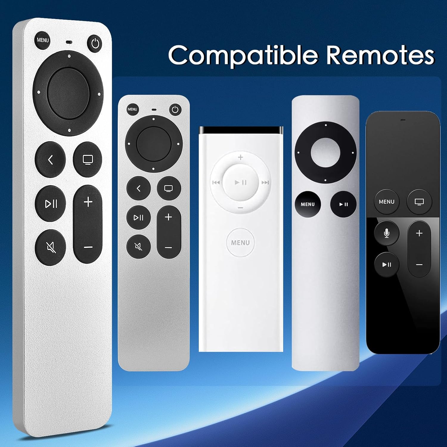 Replacement for Apple TV Remote,for Apple 4K/ Gen 1 2 3 4/ HD,A2169 A1842 A1625 A1427 A1469 A1378 A1218