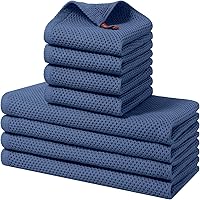 Vista 28 de Homaxy Juego de 8 paños de cocina y paños de cocina 100% algodón, 12 x 12 pulgadas y 13 x 28 pulgadas, juego de 8 paños de cocina a granel, ultra