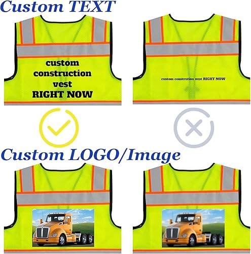 Miniatura 6 de Chaleco de seguridad reflectante de malla con logotipo personalizado con cremallera Chaleco de alta visibilidad para construcción al aire libre Ropa