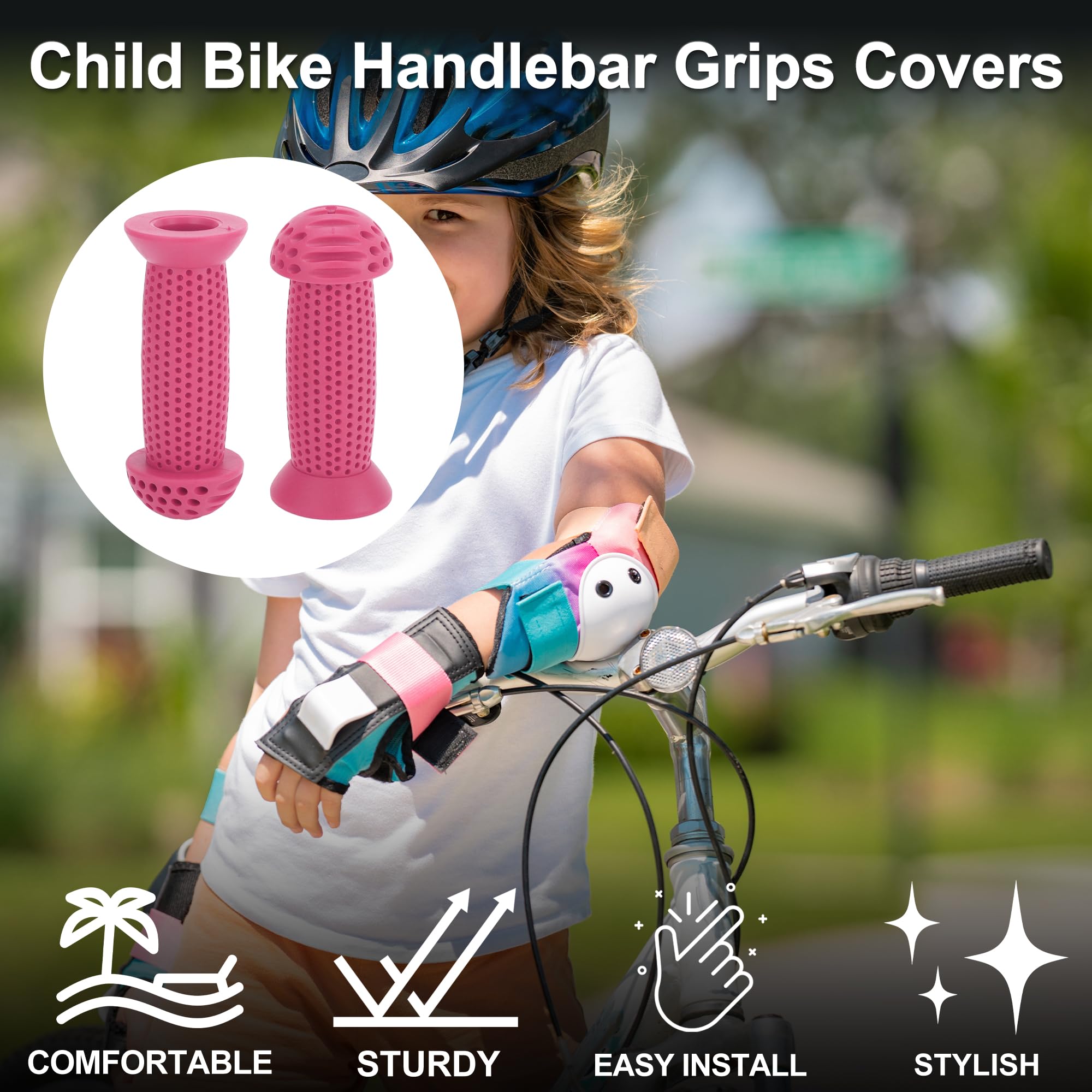 TUCKBOLD Child Bike Handlebar Grips Covers 100mm Long Soft - Image 2