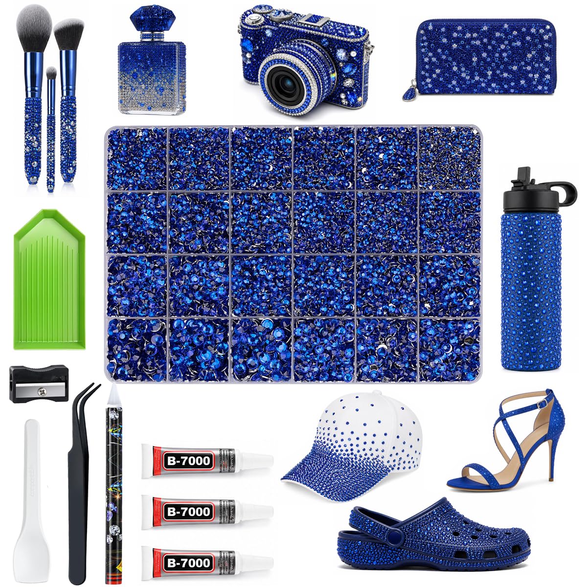 Resin Rhinestone Bedazzling Kit with Glue and Tool Kit
