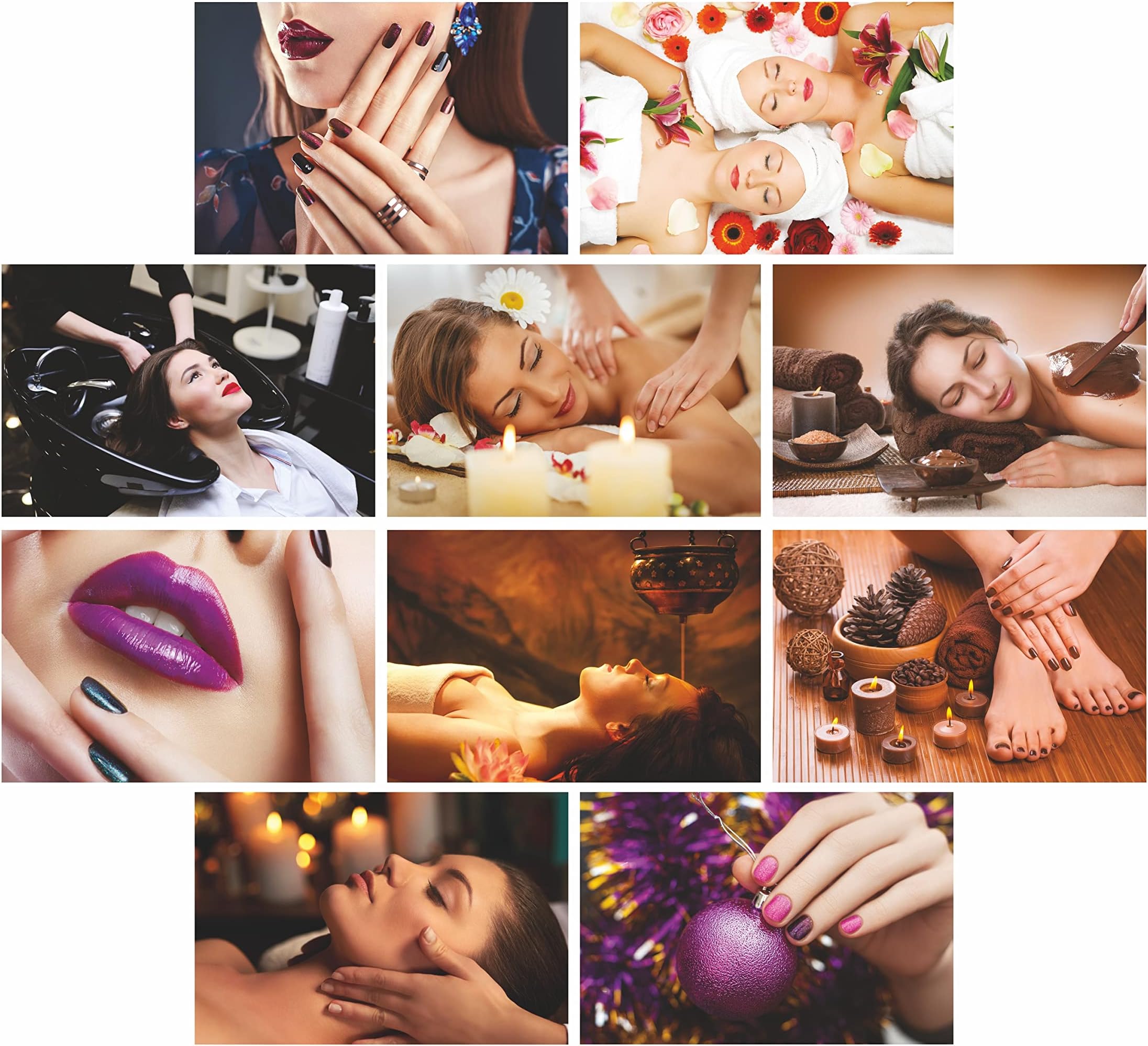 Spa Posters Salon Posters 13 Inch X 19 Inchx Beauty Parlour Posters Spa Wall Decor Spa Decor Posters Set Of 10 Posters Without Frame Multicolor