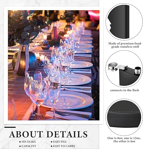 Miniatura 4 de Juego de 12 regalos para padrinos de boda que incluye 6 piezas de 8 onzas de acero inoxidable para padrinos de boda, esmoquin, regalos de despedida