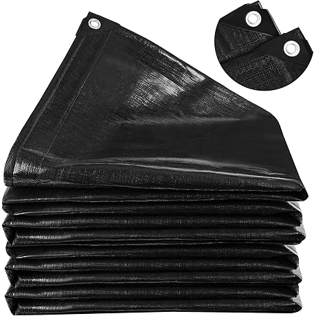 Heavy-Duty Pond Liner 25x25 Feet with Buttonholes