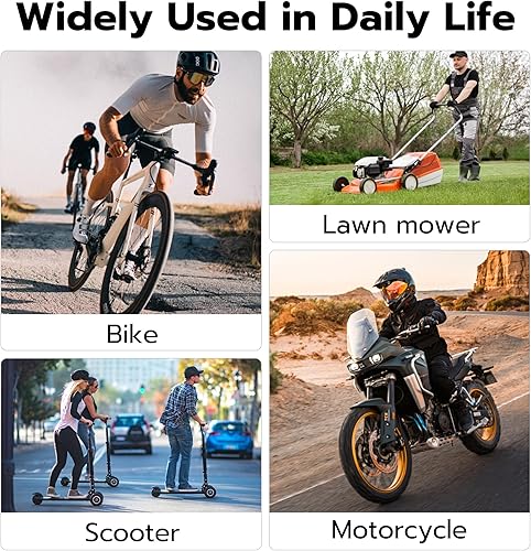 Miniatura 9 de Anweller Candado de cadena para bicicleta de huellas dactilares, 3.3 pies de largo, duradero, 0.31 pulgadas de grosor, resistente, antirrobo,