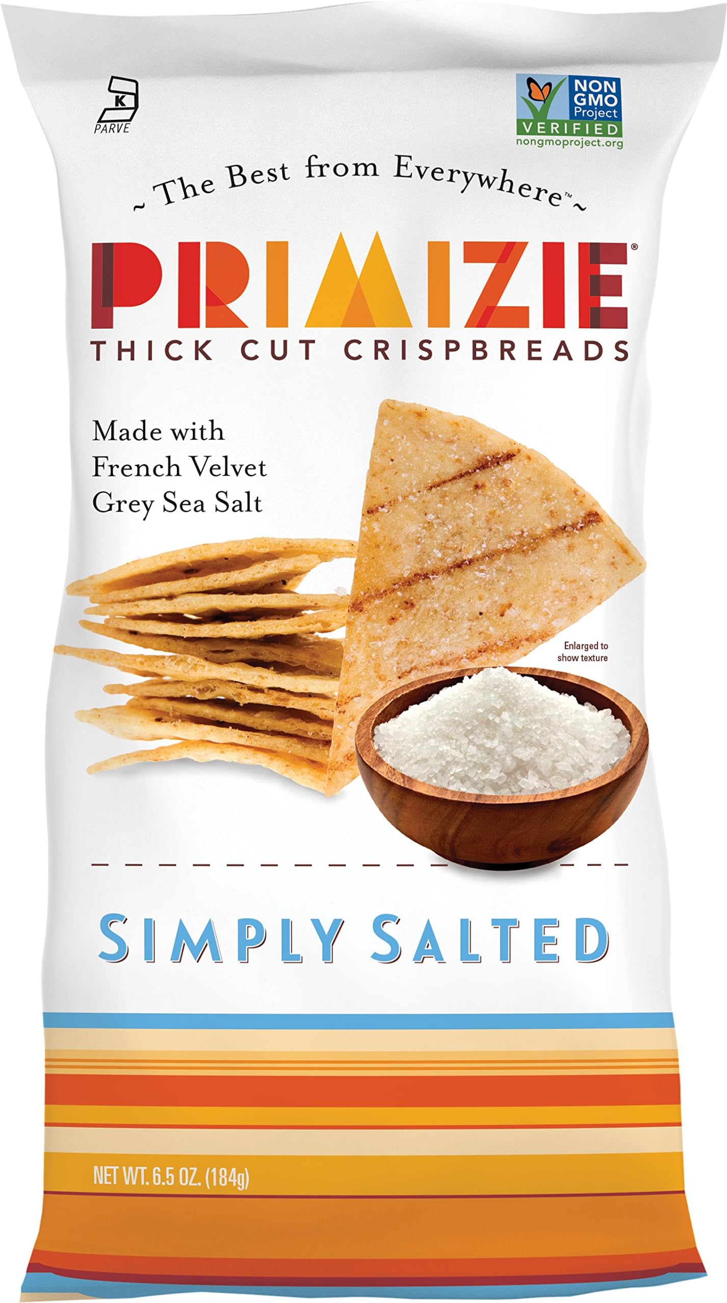 Primizie Thick Cut Crispbread, Simply Salted, 6.5 Ounce (Pack of 12)
