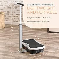 Vista 7 de Lifepro TrimLite Vibration Plate Exercise Machine with Handlebars – Whole Body Vibration Platform for Lymphatic Drainage & Weight Loss – 99 Speed