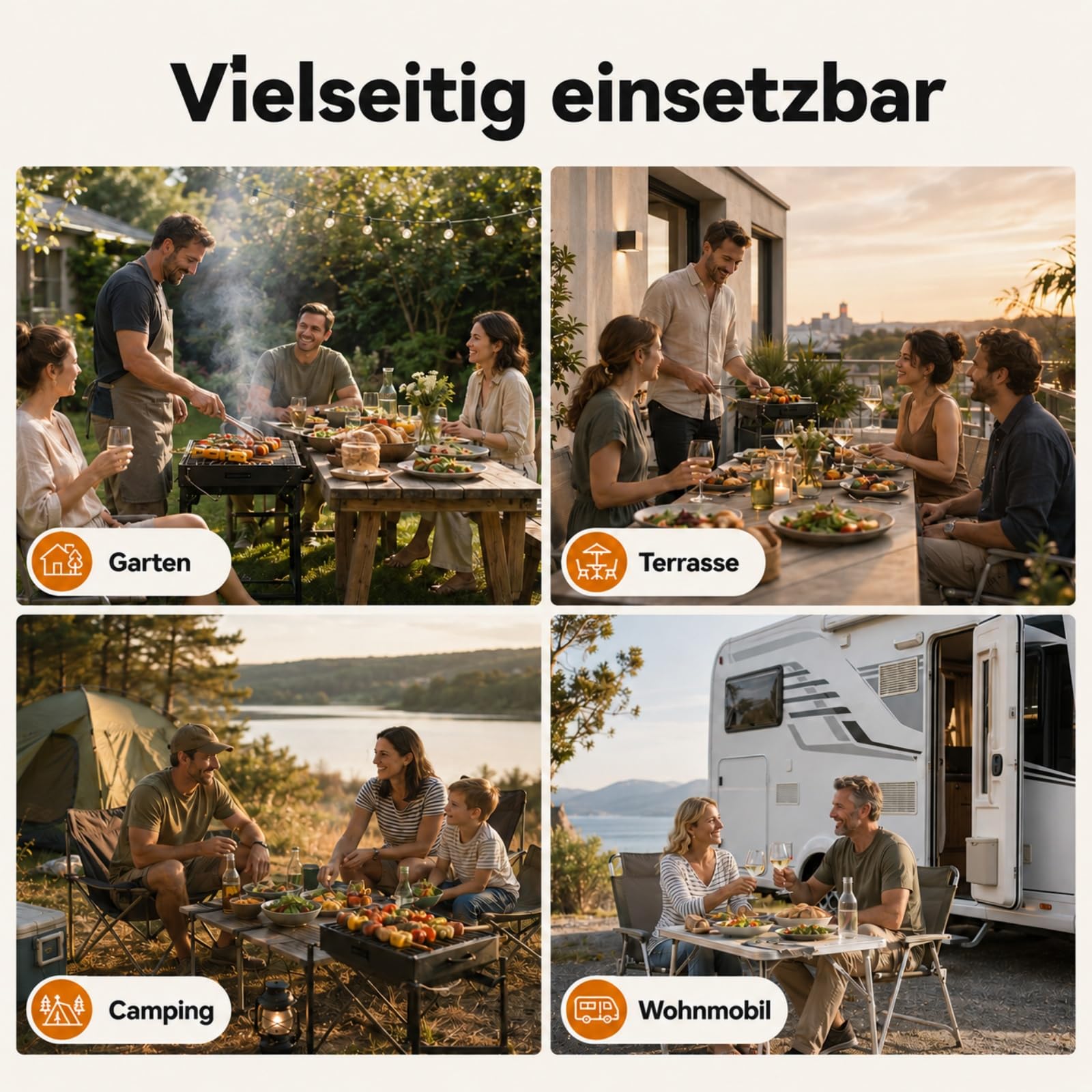 Barbecue à gaz portable en acier inoxydable - 2 brûleurs en acier inoxydable - 55,8 x 45 x 38 cm - Barbecue de camping - Pieds pliables - Pour balcon, camping, jardin