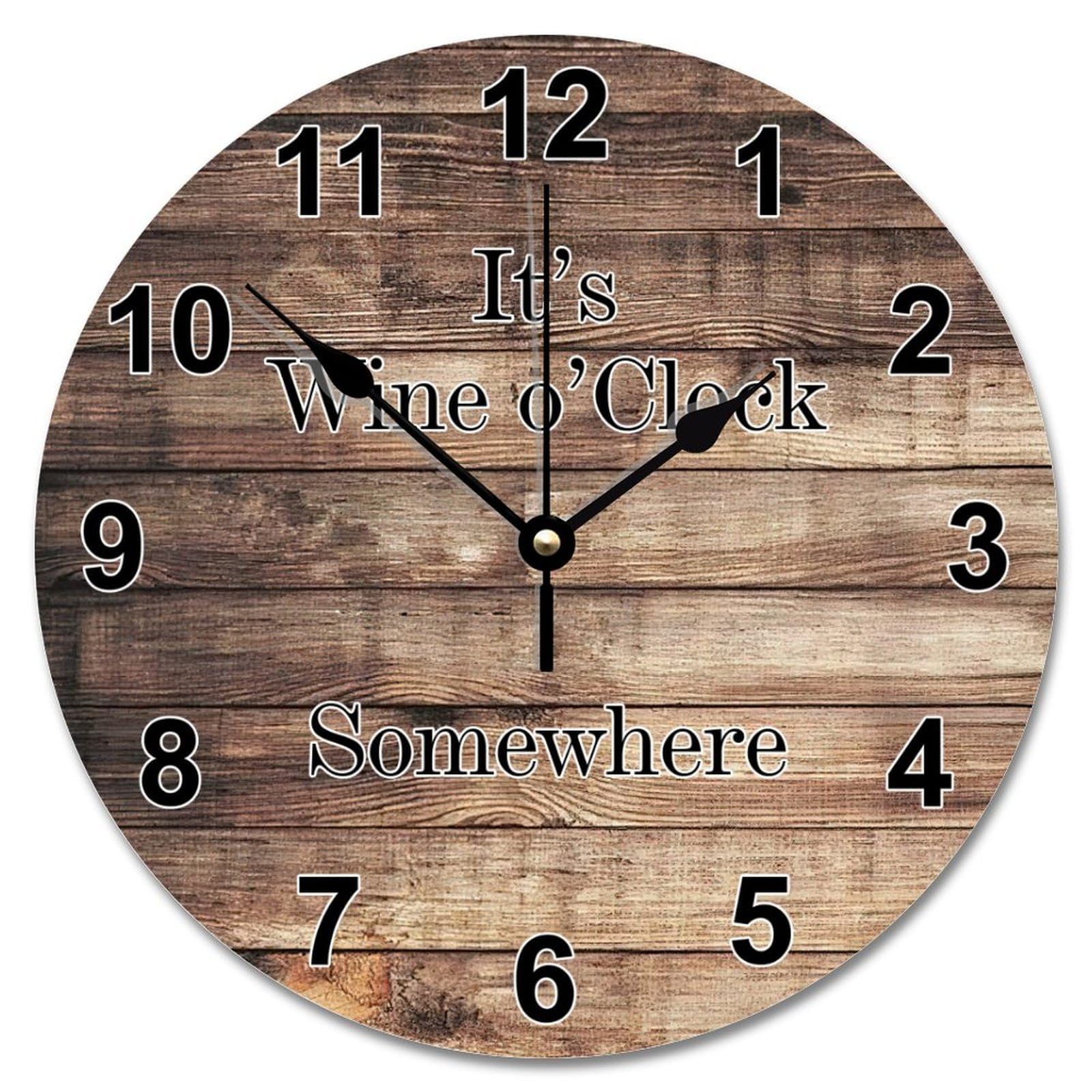 Horloge en bois vintage de 30cm pour décorer la cuisine