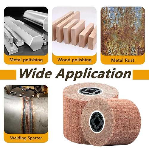 Miniatura 6 de SALI Alambre no tejido Dibujo abrasivo Pulido Bruñido Rueda Cepillo de aleta Cepillo de alambre Herramienta de acondicionamiento de superficie de