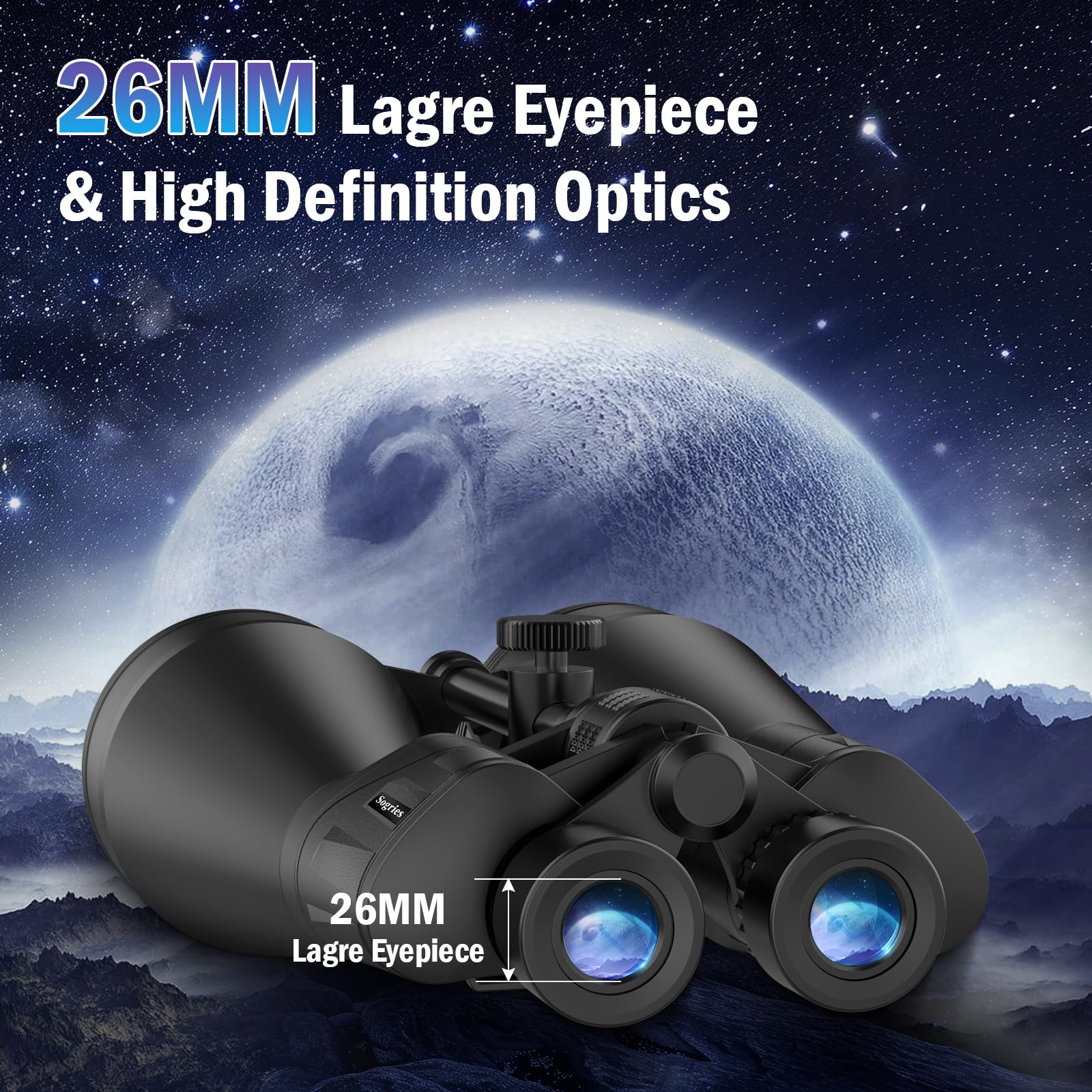 Binocolo Astronomico 20x80 per Adulti, Prisma BAK4 e Lenti FMC, Ingrandimento 20x per Osservazione di Stelle, Luna, Fauna Selvatica e Paesaggi a Lunga Distanza, con Treppiede Incluso