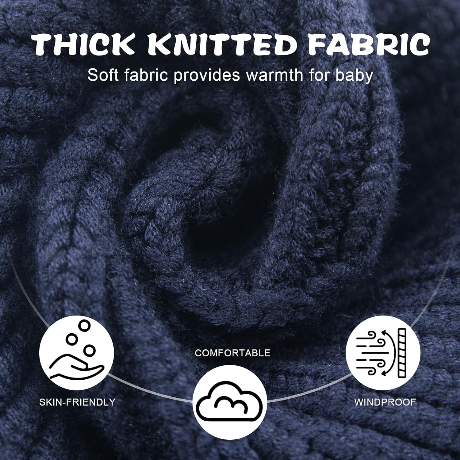 Baby Winter Hat Kids Knit Beanie with Ears Girls Warm Hats for Boy Toddler Beanies Earflap Girl Infant Hat - Image 2