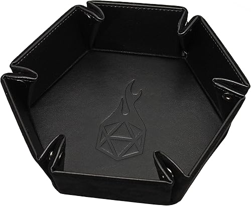 Miniatura 2 de Forged Dice Co. Bandeja de dados plegable portátil para usar como bandeja de dados Bandeja de Dados D&D o juego de dados 6.5 pulgadas silenciosos