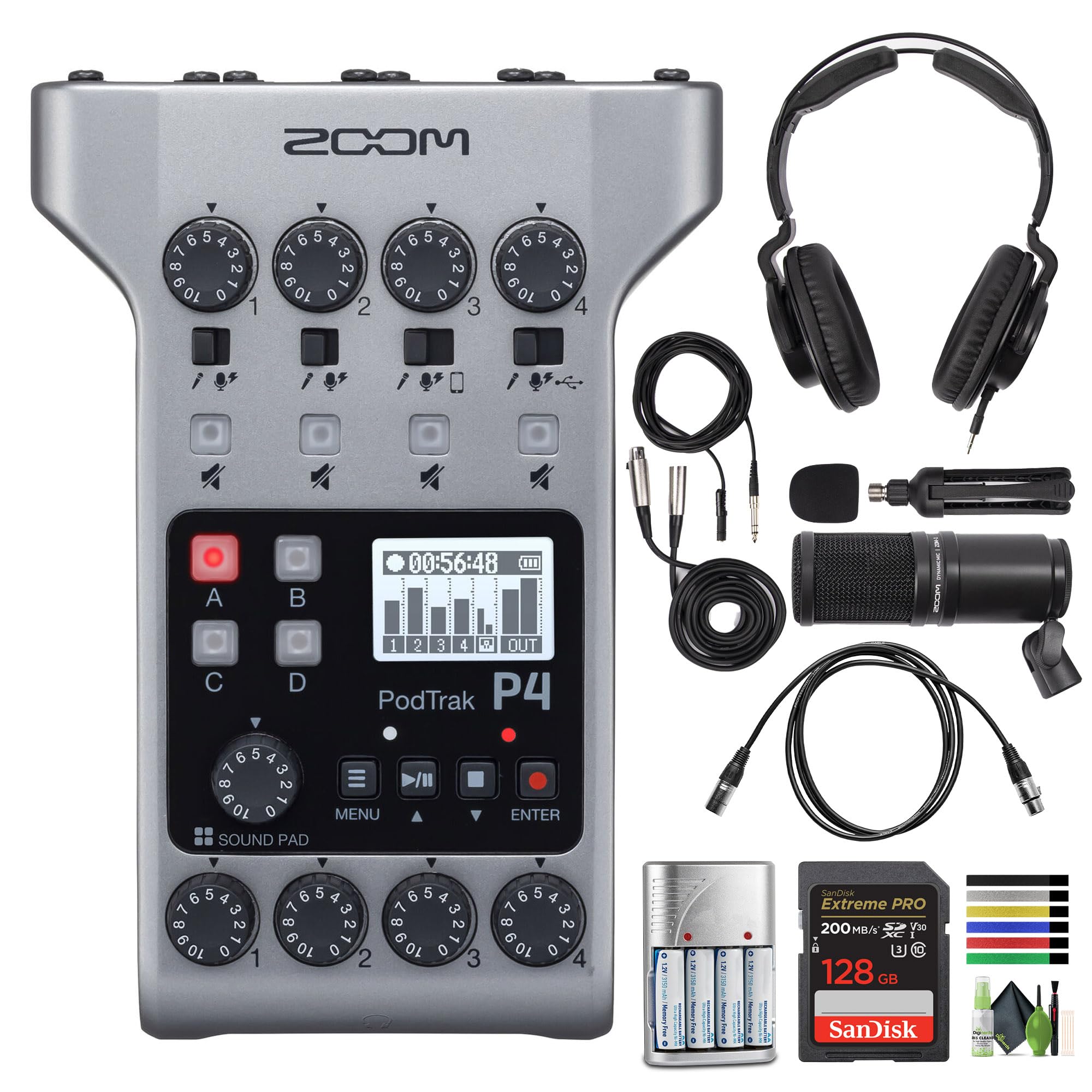 DTM・DAW ZOOM PodTrak P4 Amazon.com: Zoom PodTrak P4 Portable Multitrack Podcast Recorder +