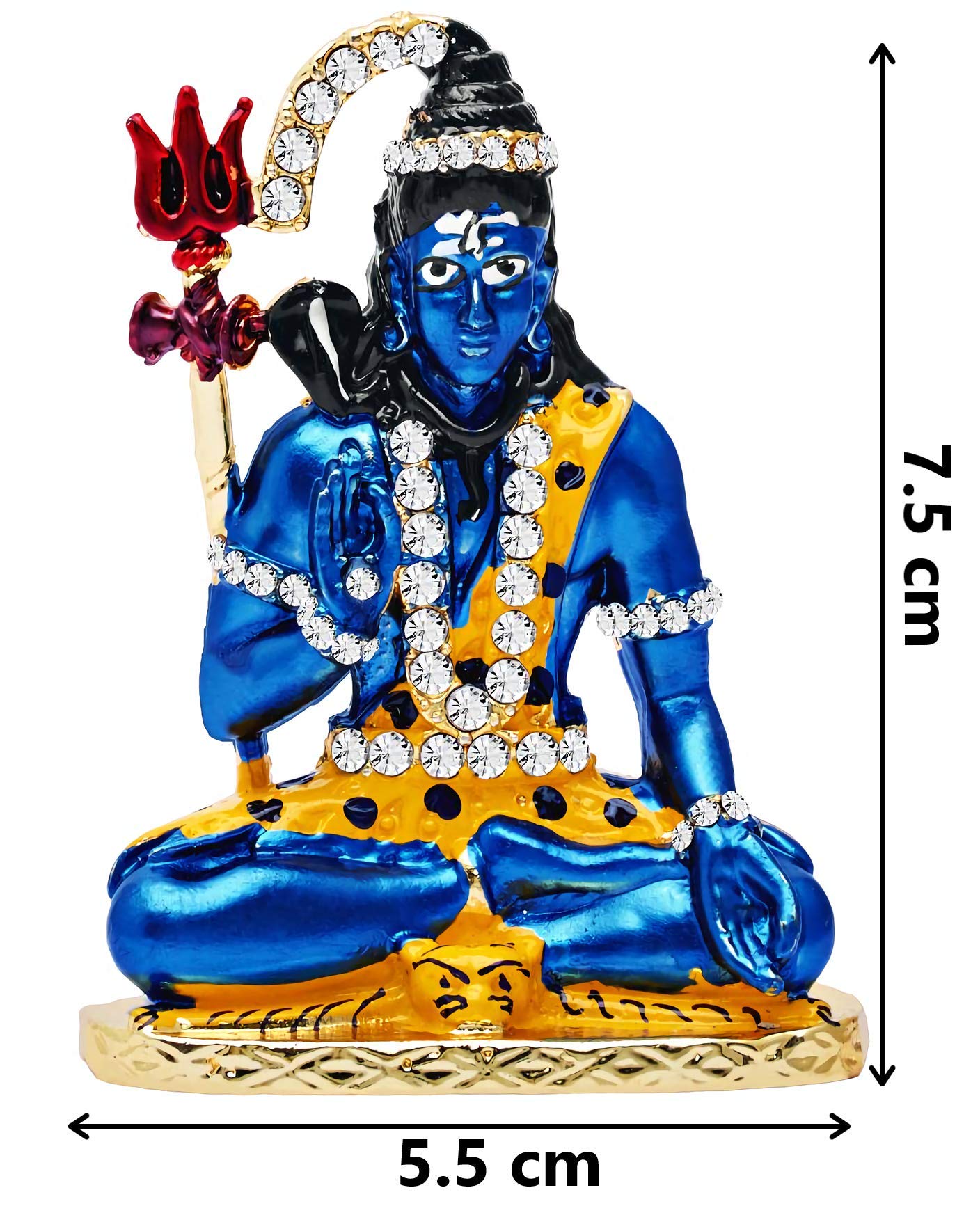 GCT Lord Shiv Idol Shiva Statue Shankar Murti (B-44) Blue Metal