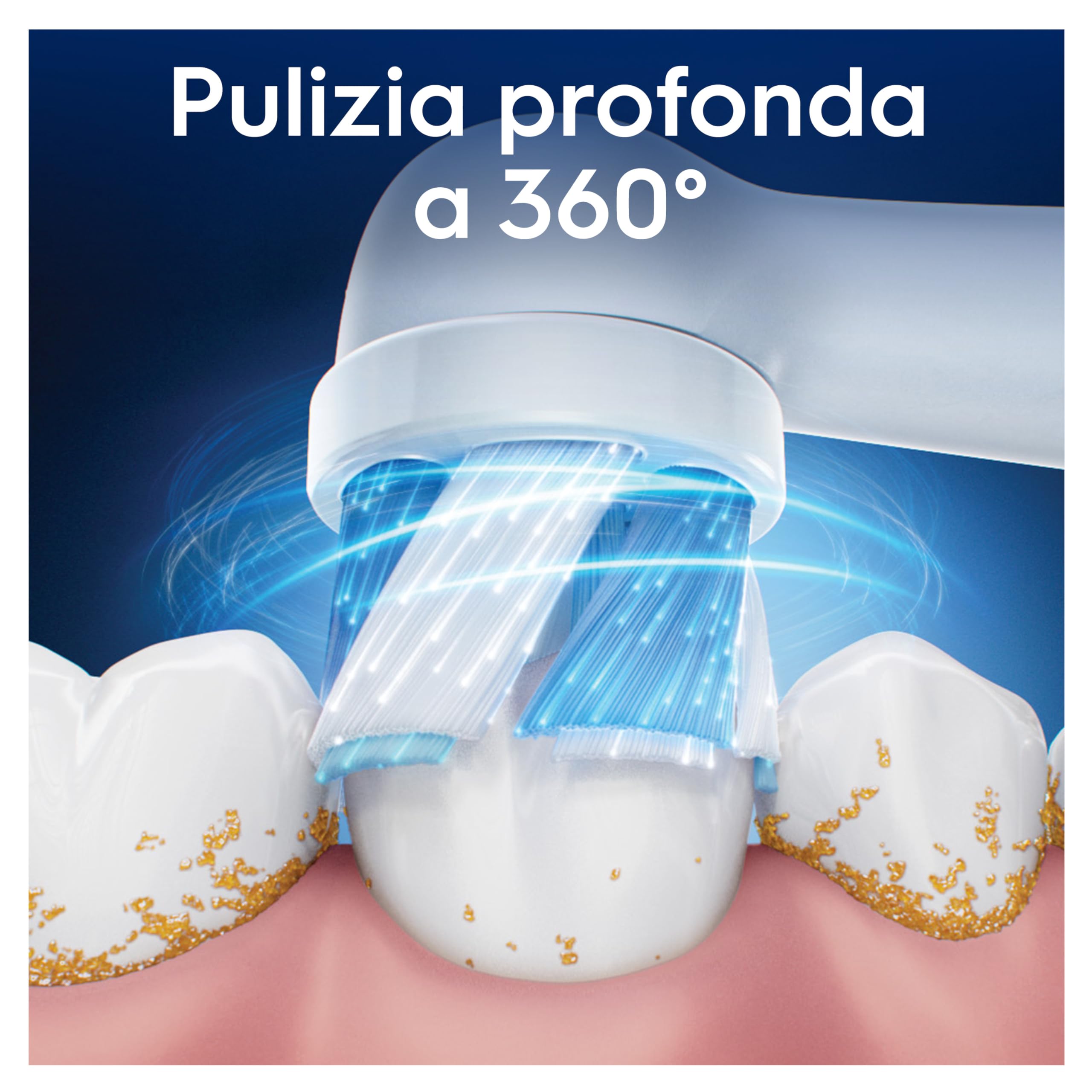 Oral-B Testine di Ricambio iO Series Ultimate Clean Bianche per Spazzolino Elettrico, 8 Testine Rotonde Autentiche, con setole CrissCross per rimuovere la placca