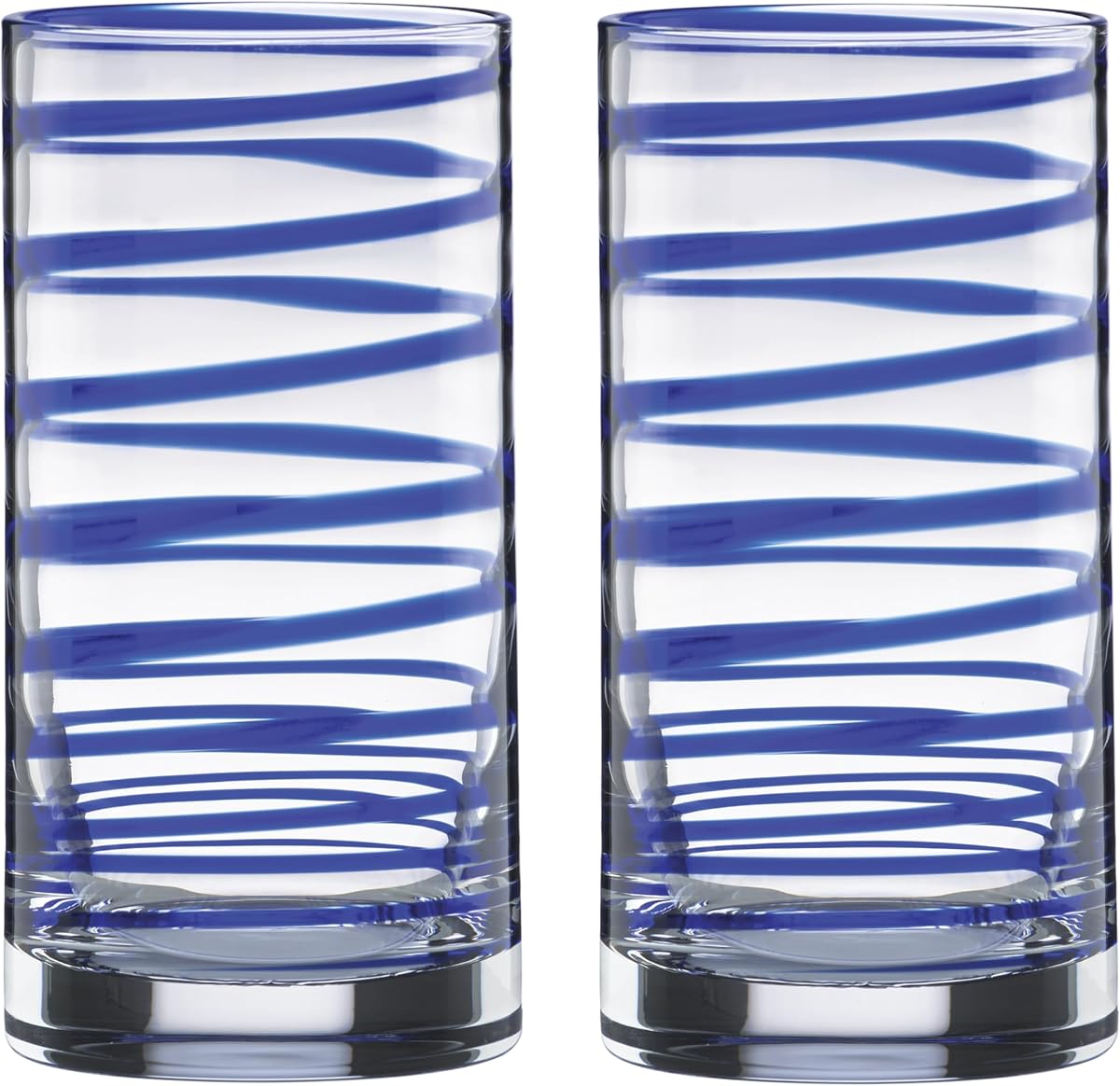 Kate Spade New York Charlotte Street Juego de vasos altos de 2 piezas, 1 unidad (paquete de 1), azul