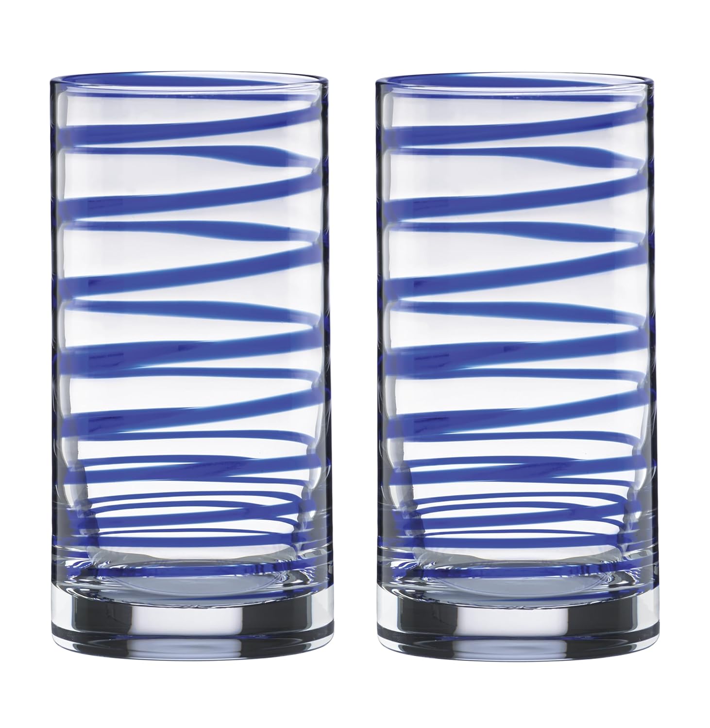 Kate Spade New York Charlotte Street 2-Piece Highball Glass Set 1 Count Pack of 1 Blue