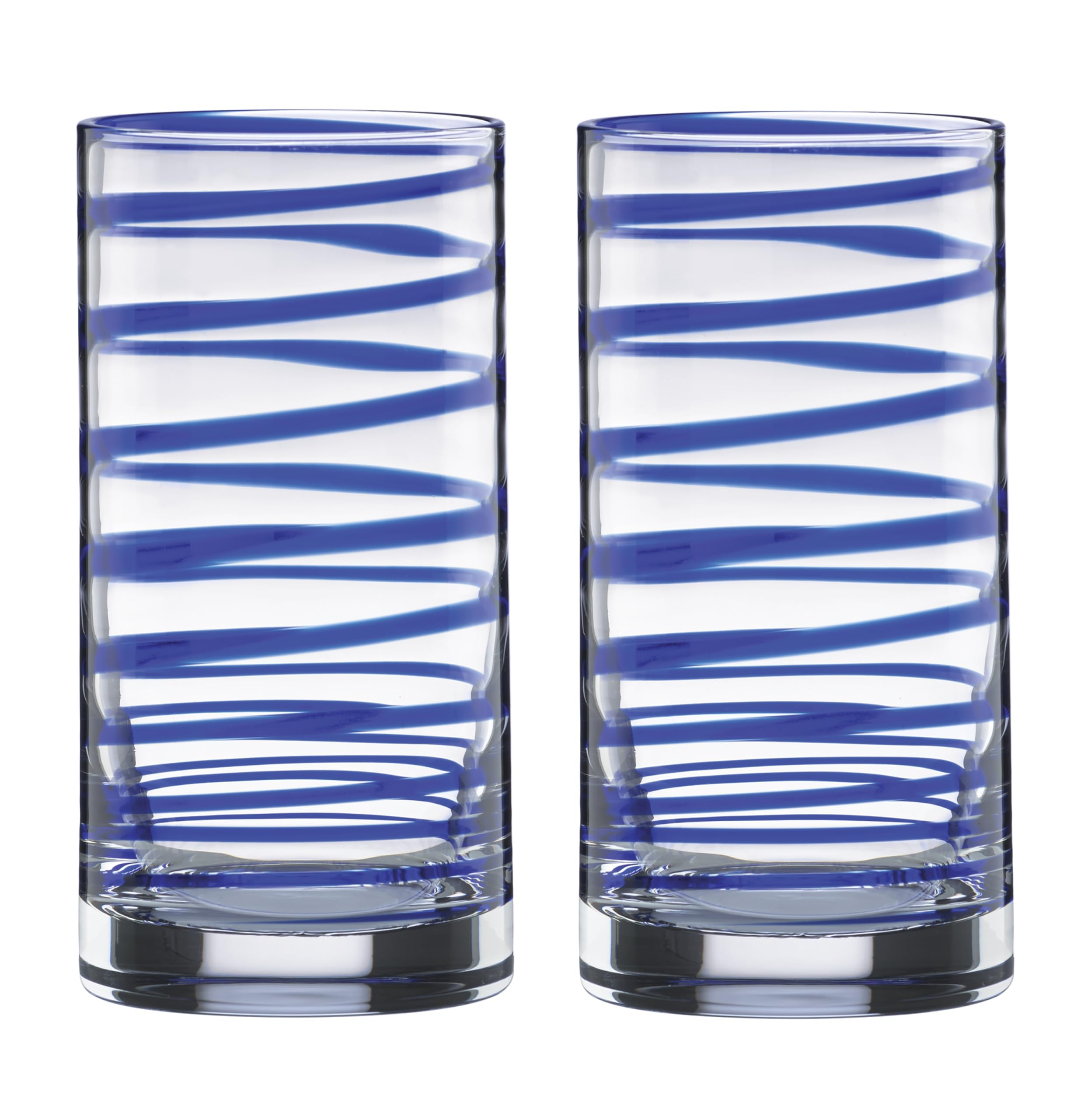 Kate Spade New York Charlotte Street 2-Piece Highball Glass Set 1 Count Pack of 1 Blue