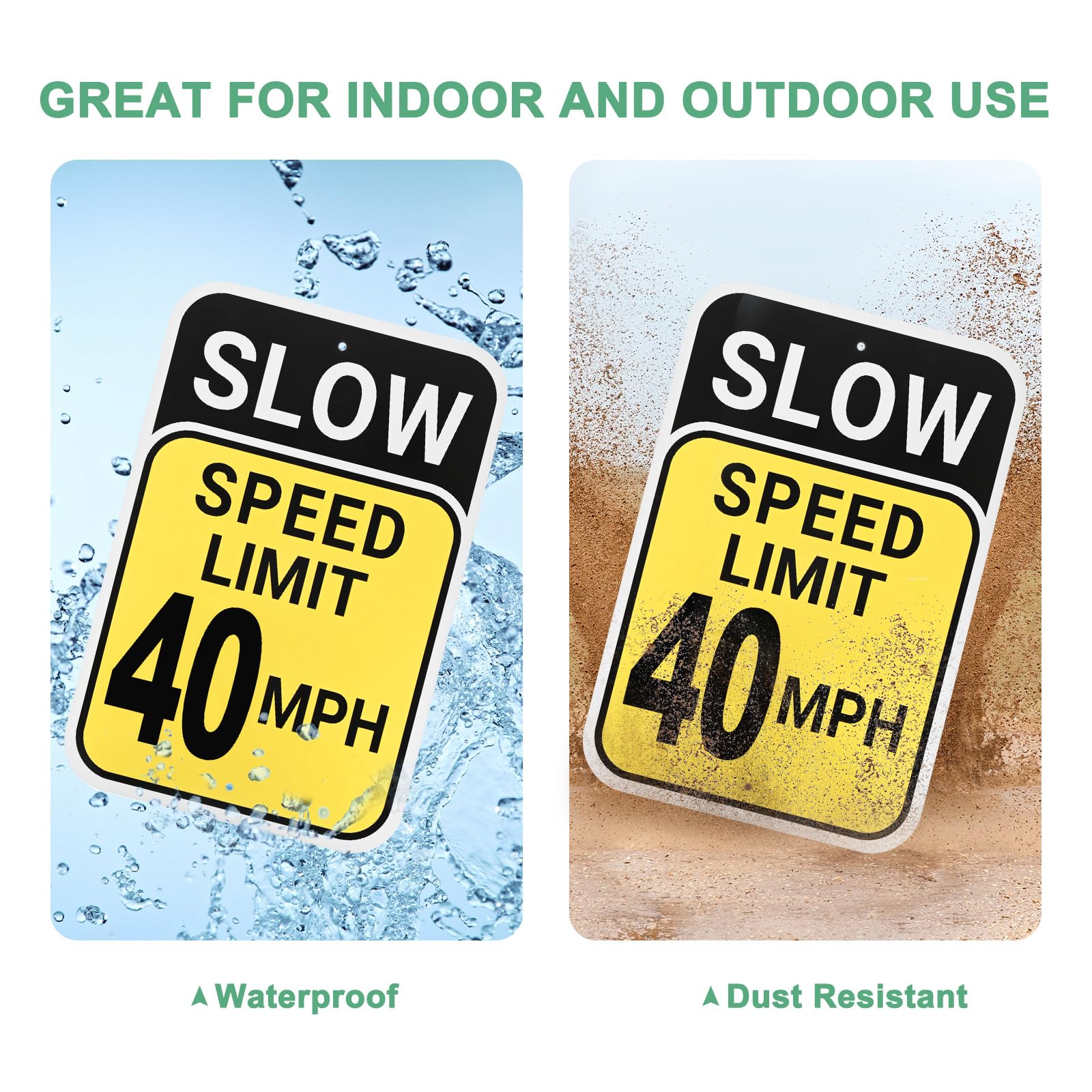 M METERXITY 2-Pack Speed Limit 40 MPH Sign - Image 4