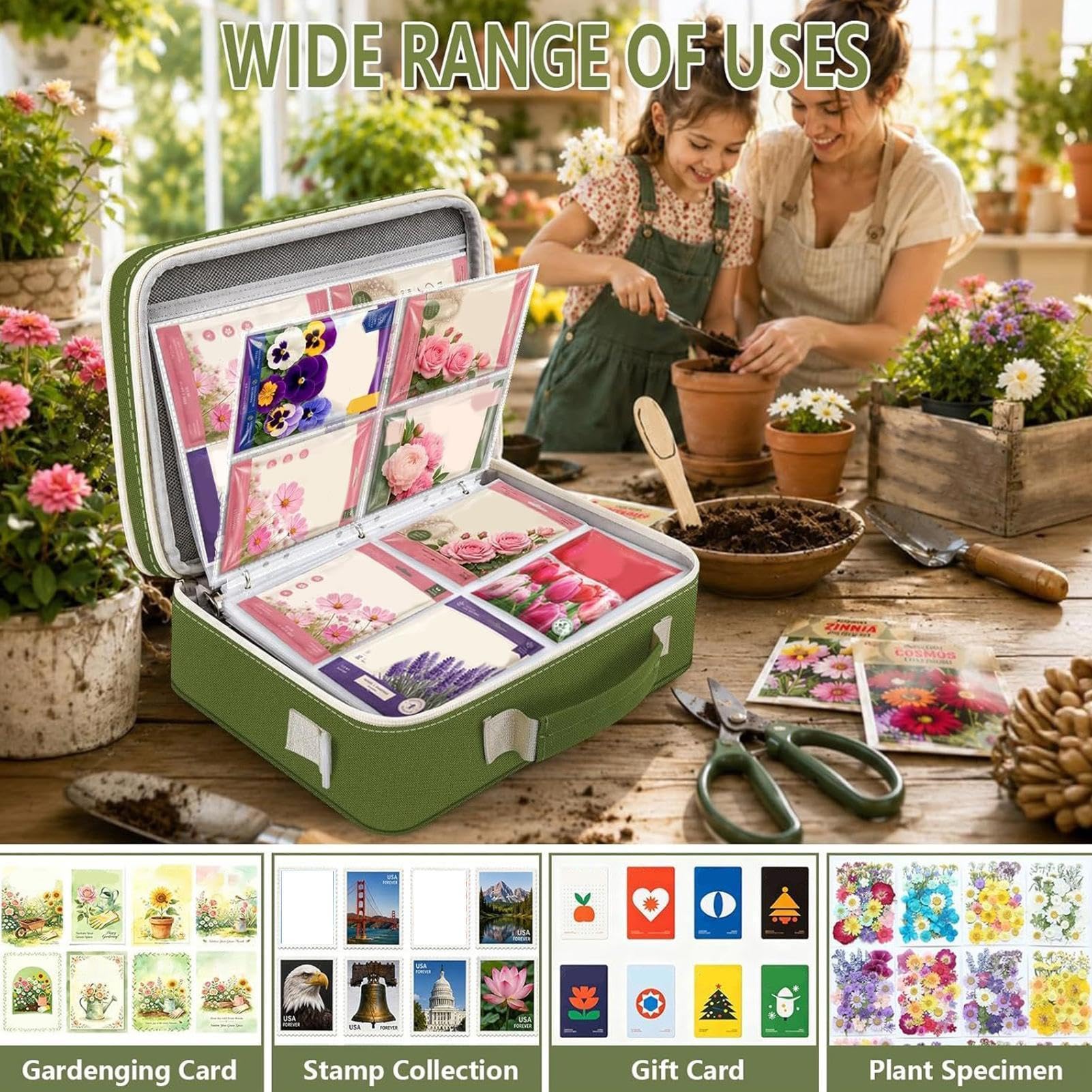 Raccoglitore Organizer Per La Conservazione Delle Piante contiene 120 | borsa raccoglitore salva-giardino 30 fogli Per Giardinieri, Hobbisti E Professionisti Della Pri