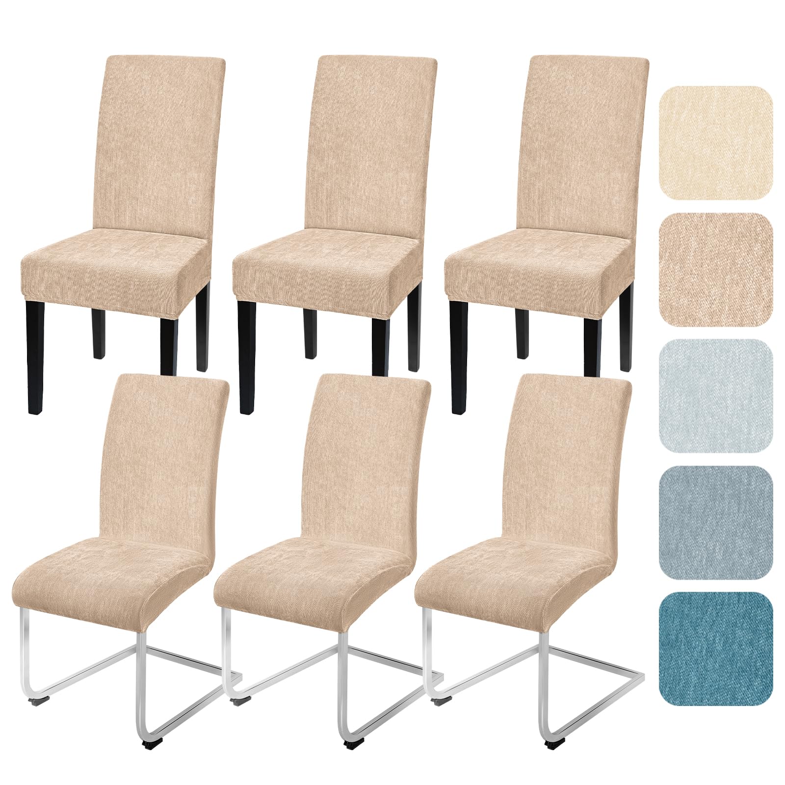Housse extensible en chenille pour chaise de restaurant et hôtel de prestige