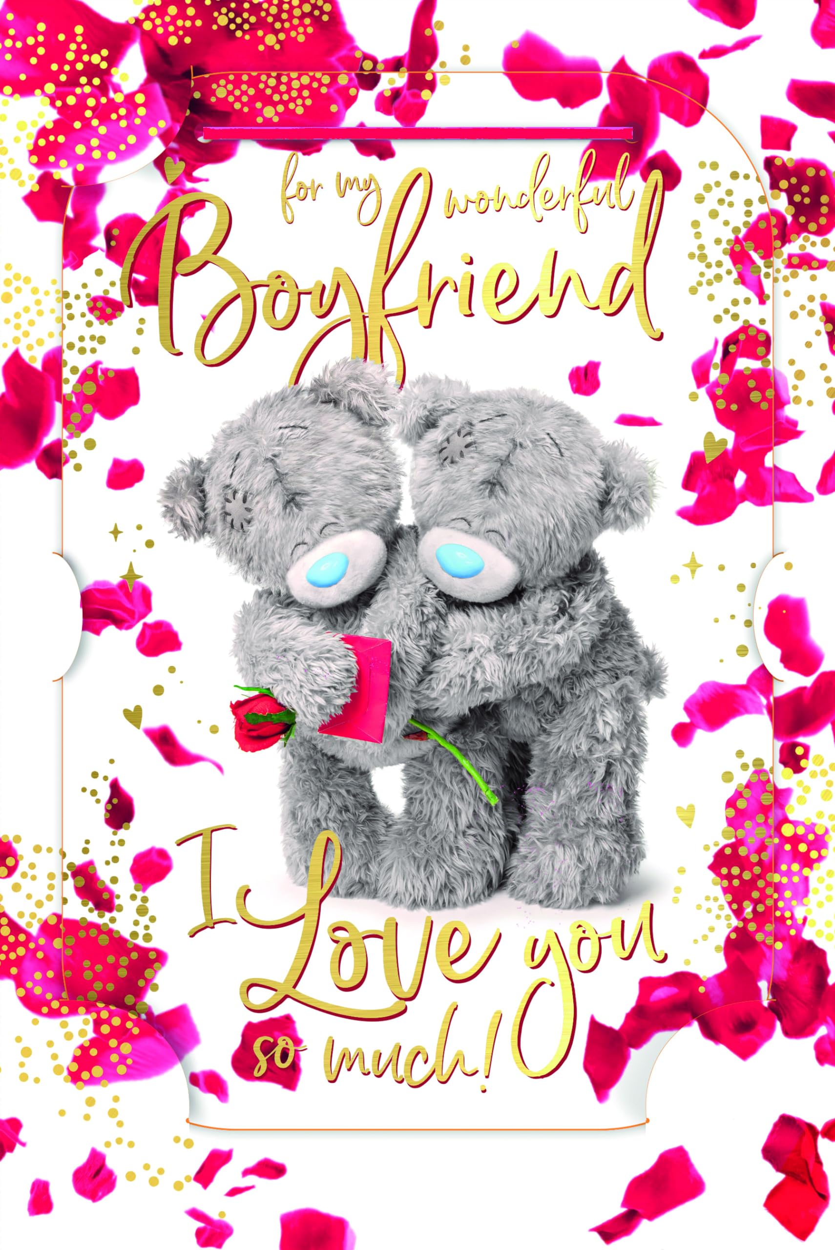 Me To You Tatty Teddy Wonderful Boyfriend 3D Keepsake Birthday Greeting Card 6x6ins - Official Collection
