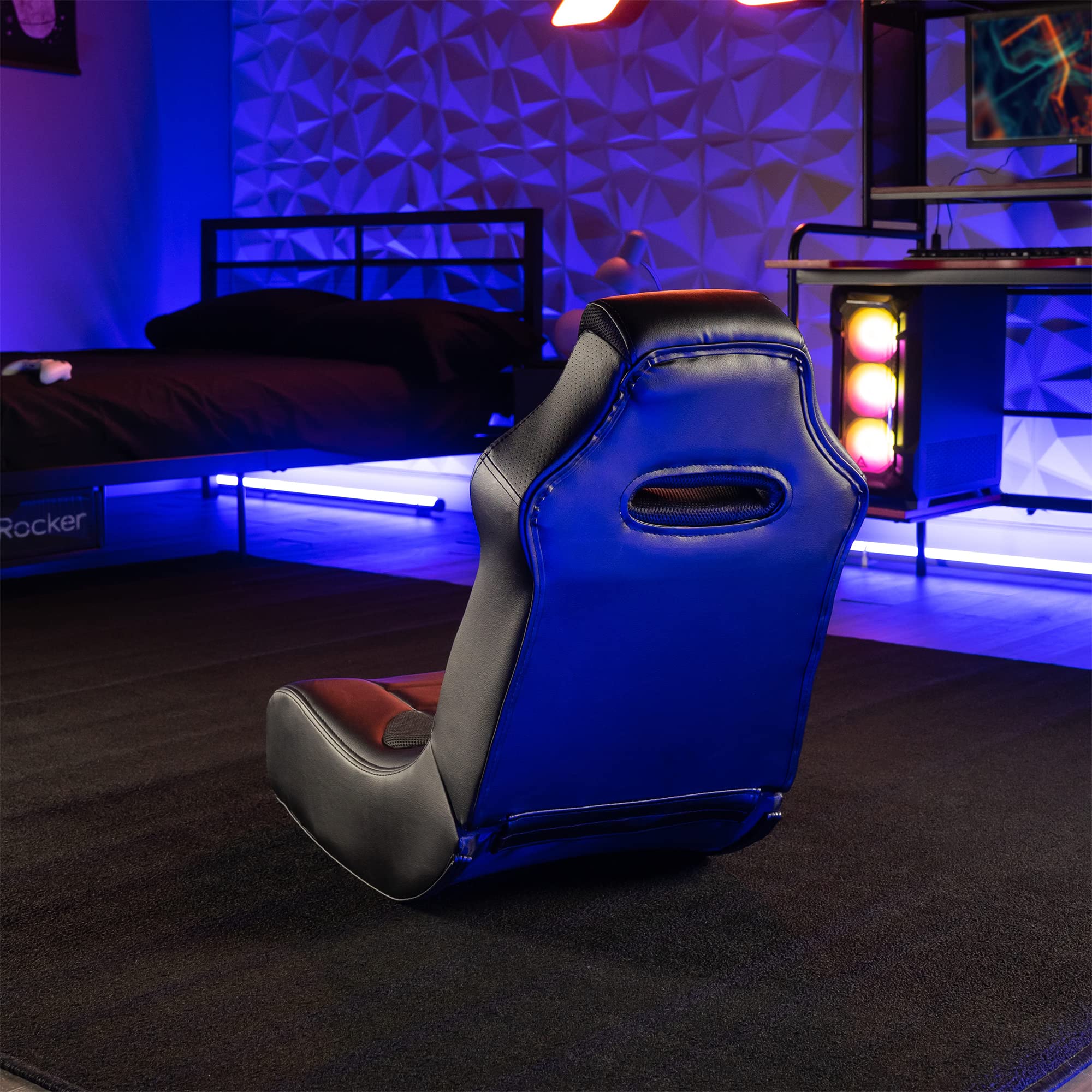 X Rocker Flash 2.0 BT Gaming Floor Chair, with Headrest Mounted