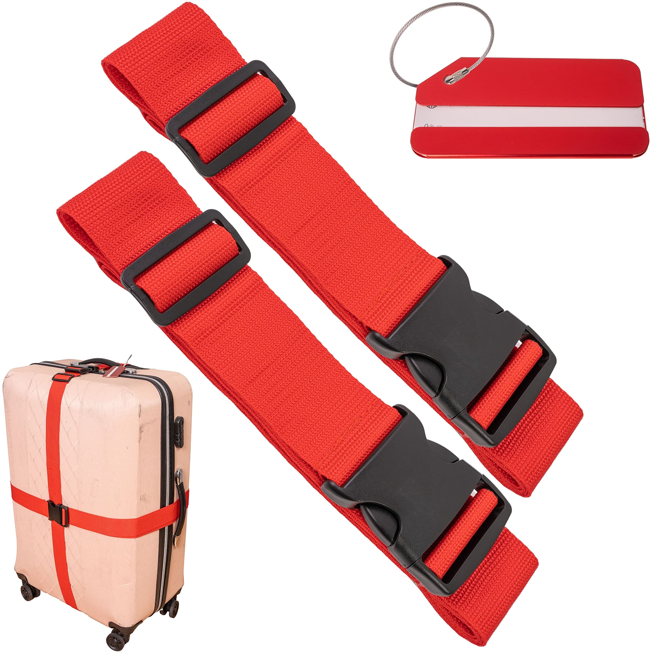 Cinghie Bagagli Etichette Valigia Viaggio Aereo - 4 Sets Cinghie e