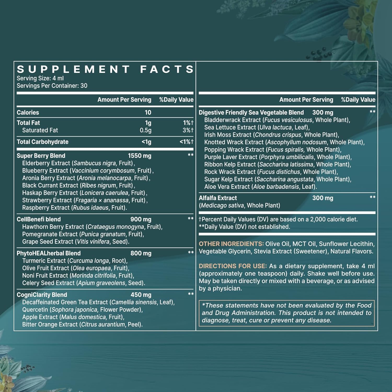 Polyphenols Supplement Liposomal, Over 27 Polyphenol Complex & Powerful Antioxidant, with MCT & Olive Oil, Quercetin Extract, Hawthorn Berry Extract, for Age Defense, Energy, Immune, 240 ML - Image 2