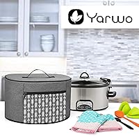 Vista 7 de YARWO Cubierta antipolvo para olla de cocción lenta compatible con olla de cocción lenta y Hamilton Beach de 6 a 8 cuartos de galón, cubierta libre