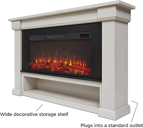 Miniatura 3 de Real Flame Bristow - Chimenea eléctrica para paisaje color blanco hueso