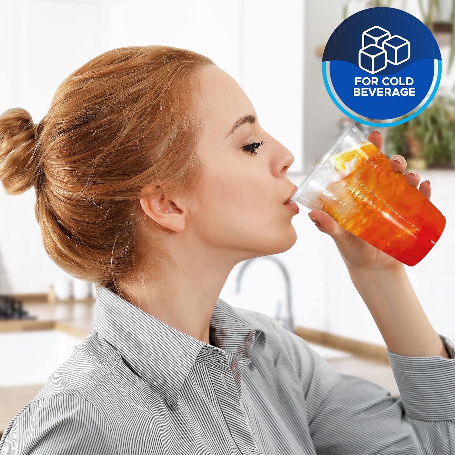 PAMI Disposable Clear Plastic Cups 9 oz,BPA-Free,Stackable,Multipurpose,80 image 3