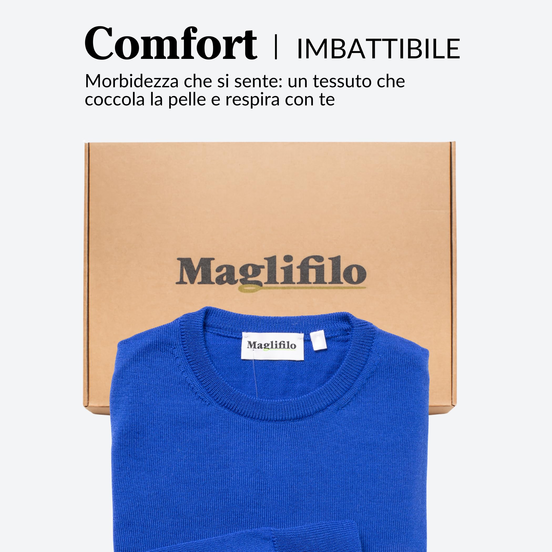 Maglione Uomo 100% Lana Merino, Morbido | Caldo e Traspirante in Maglia Rasata – Girocollo Elegante e Versatile per Ogni Occasione – Idea Regalo con Confezione Inclusa