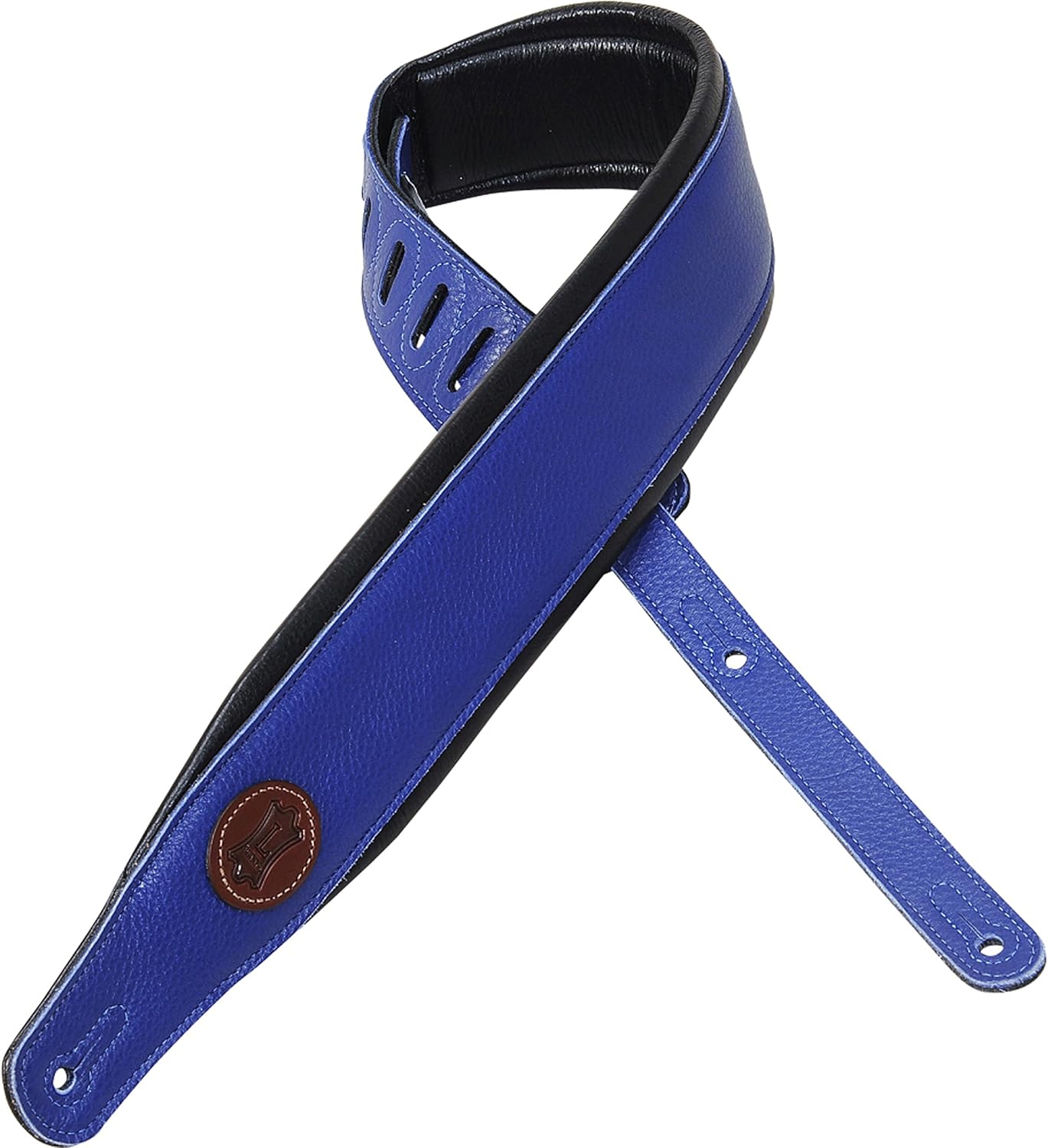 Levy's Leathers Signature Legacy Series 3" Garment Leather Guitar Strap, Blue (MSS2-BLU)