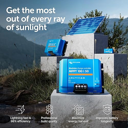 Miniatura 2 de Victron Energy BlueSolar MPPT Controlador de carga solar - Controladores de carga para paneles solares - 100V, 50 amperios, 12/24 voltios