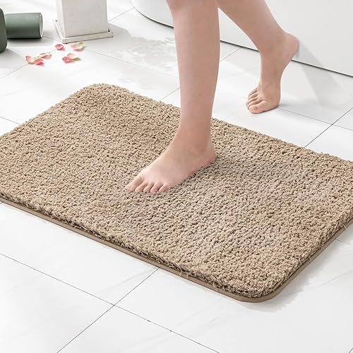 Miniatura 24 de MIULEE Alfombras de baño salvia, suaves y pequeñas, absorbentes, antideslizantes, de secado rápido, esponjosas, para baño, bañera y duchas, lavables