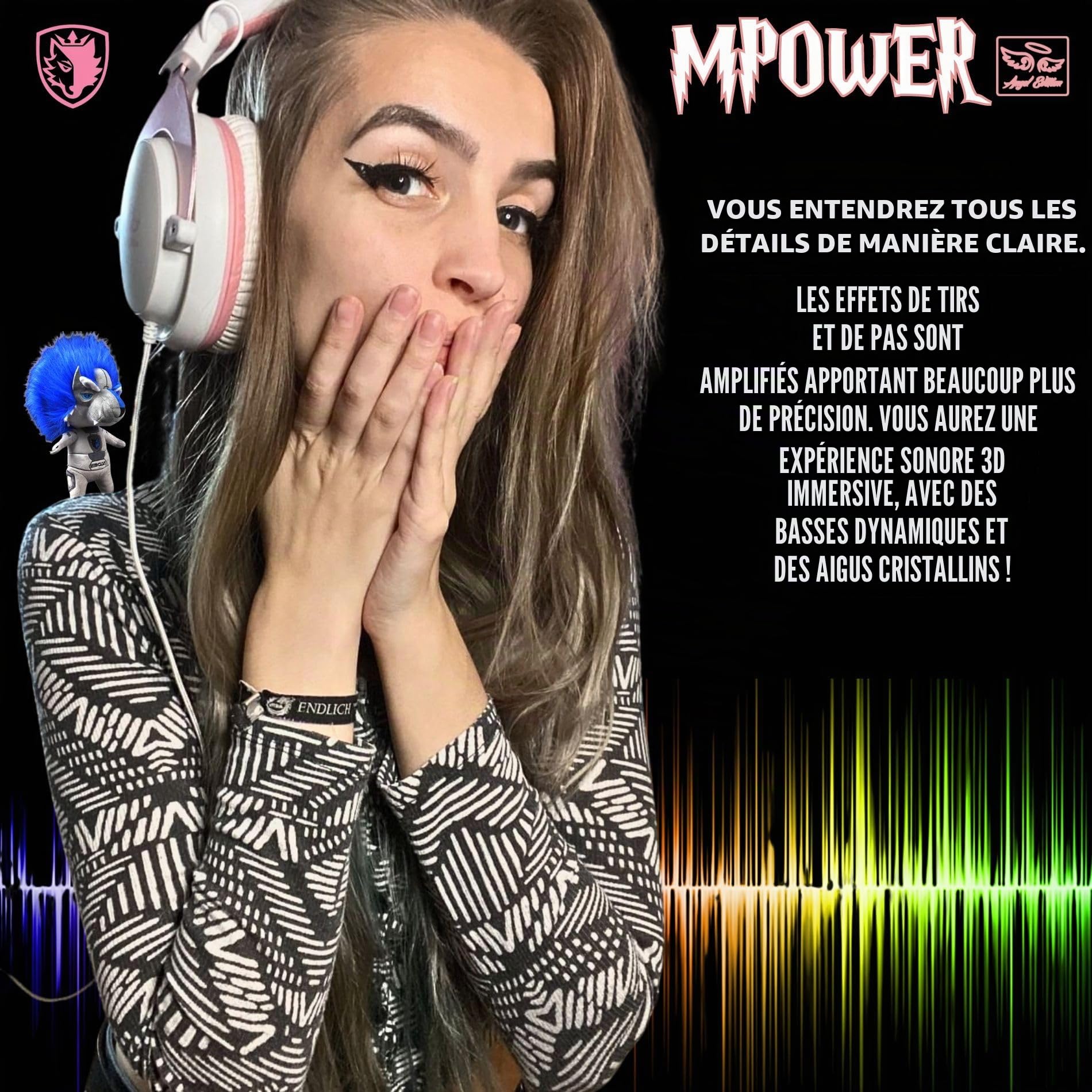 SADES Mpower SA-723 Casque de Jeu Rose Normal