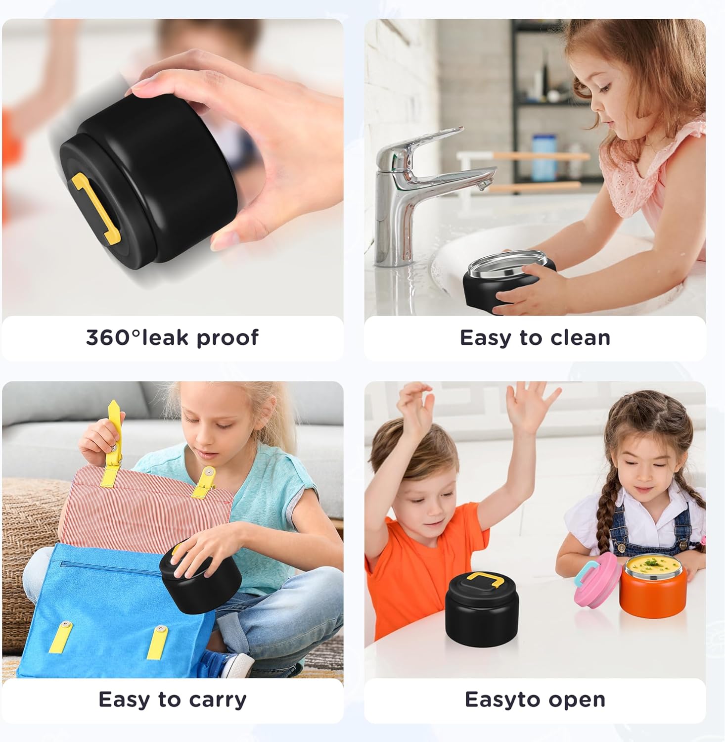 MAISON HUIS 8oz Soup Thermo Wide Mouth Vacuum Insulated Thermo Food Jar, Leak Proof Stainless Steel Thermo for Hot&Cold Food Kids Food Lunch Soup Container for School Travel - Image 4