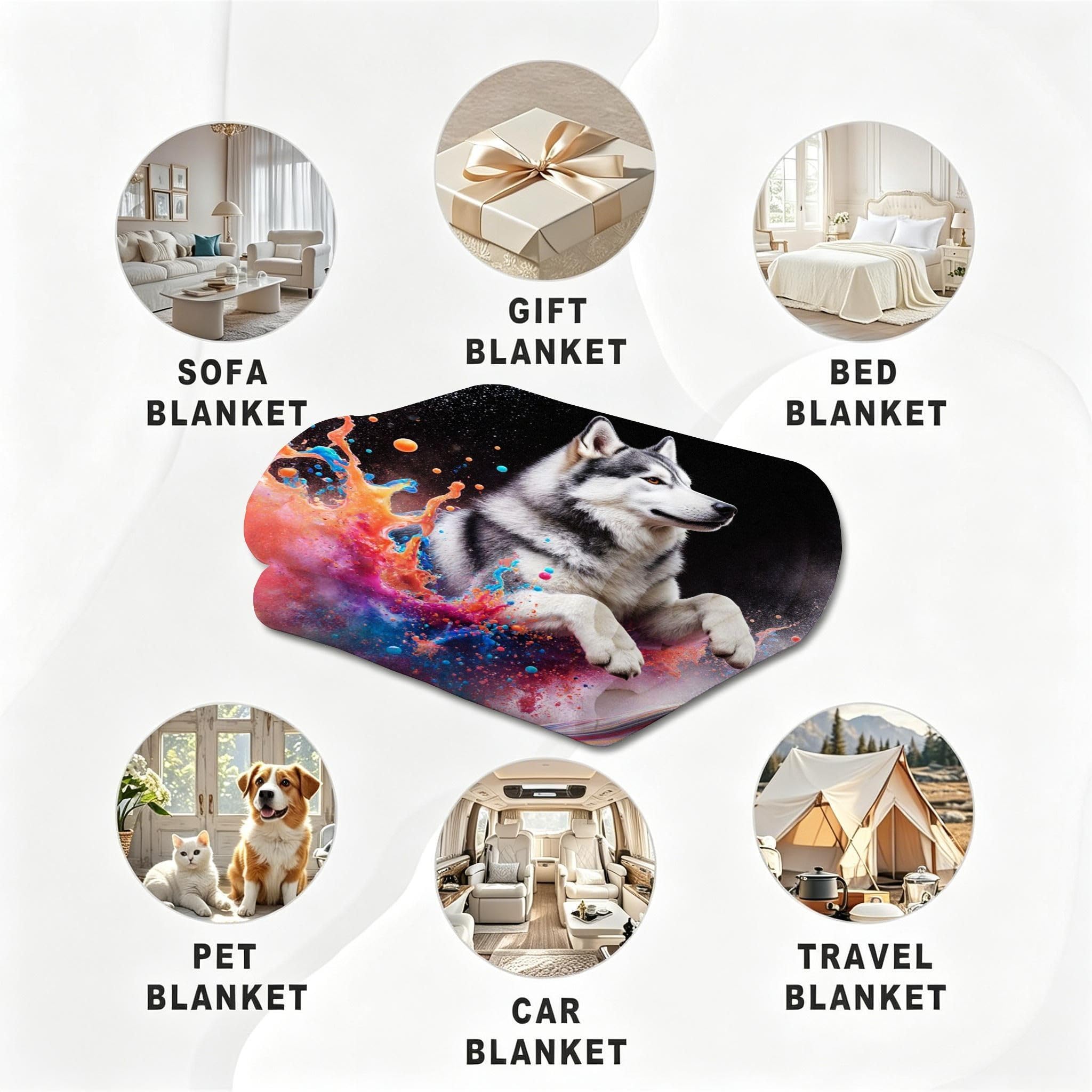 Coperta 180x200 Orso Polare Blu Pile Flanella Motivo-A288