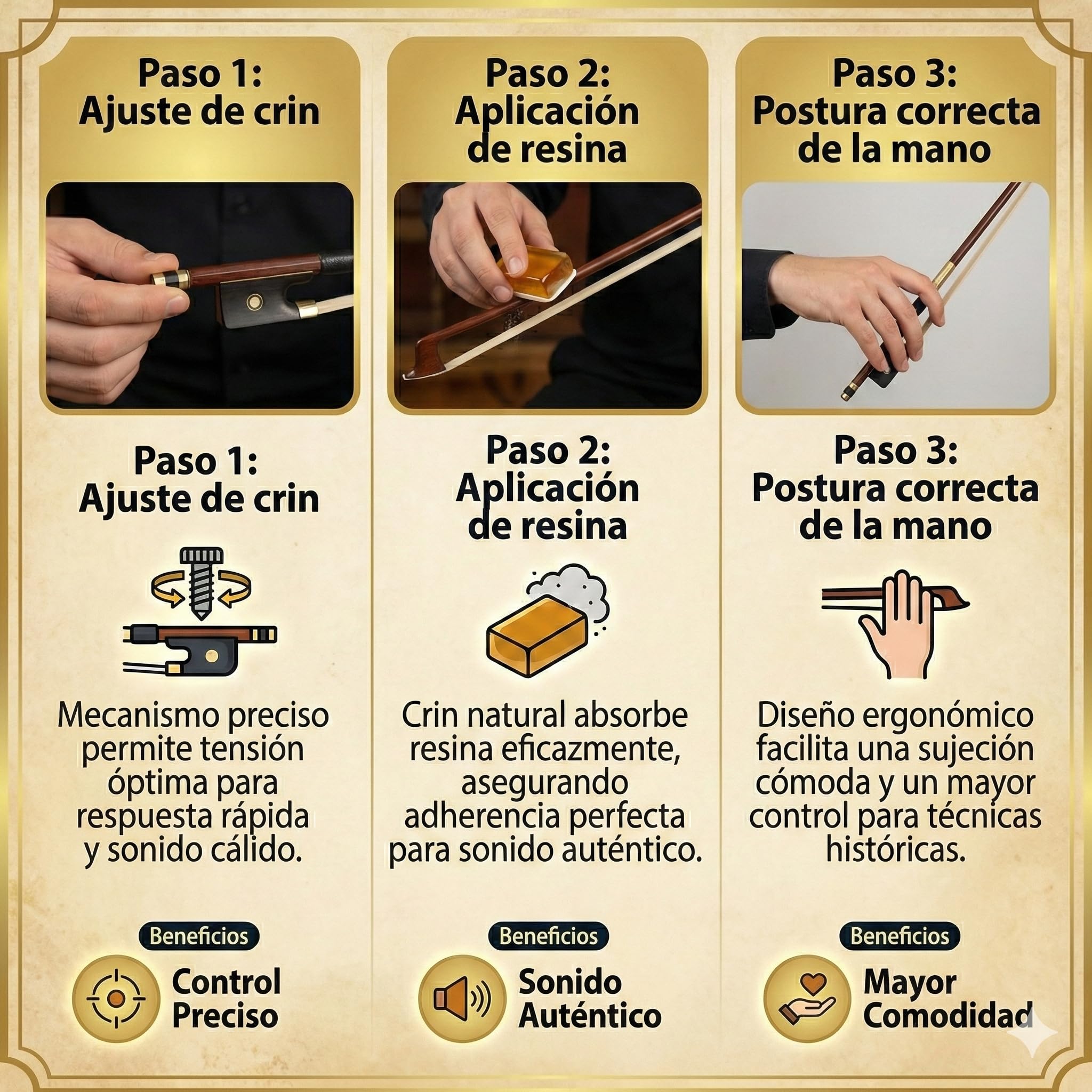 A.E Fowler – Arco barroco para violoncello modelo CBCA en madera de serpiente con canaladura y sonido cálido de estilo historicista